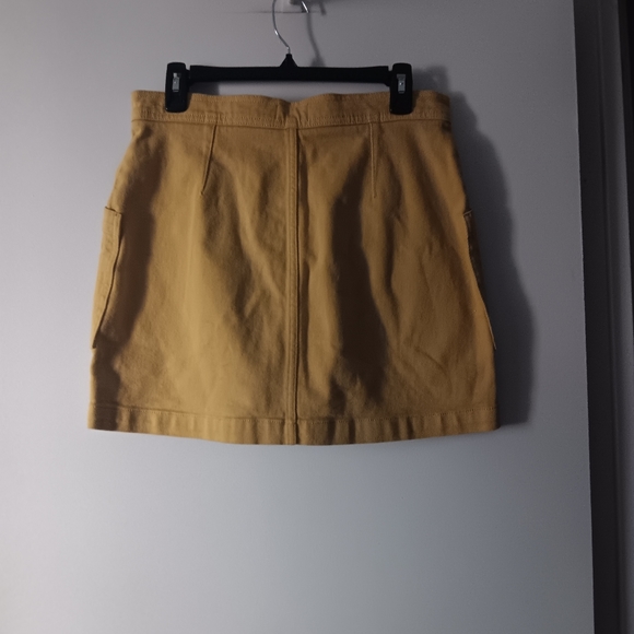 WILFRED FREE Marigold Yellow NADIA Button Front Big Pockets Skirt 8 - Picture 2 of 4